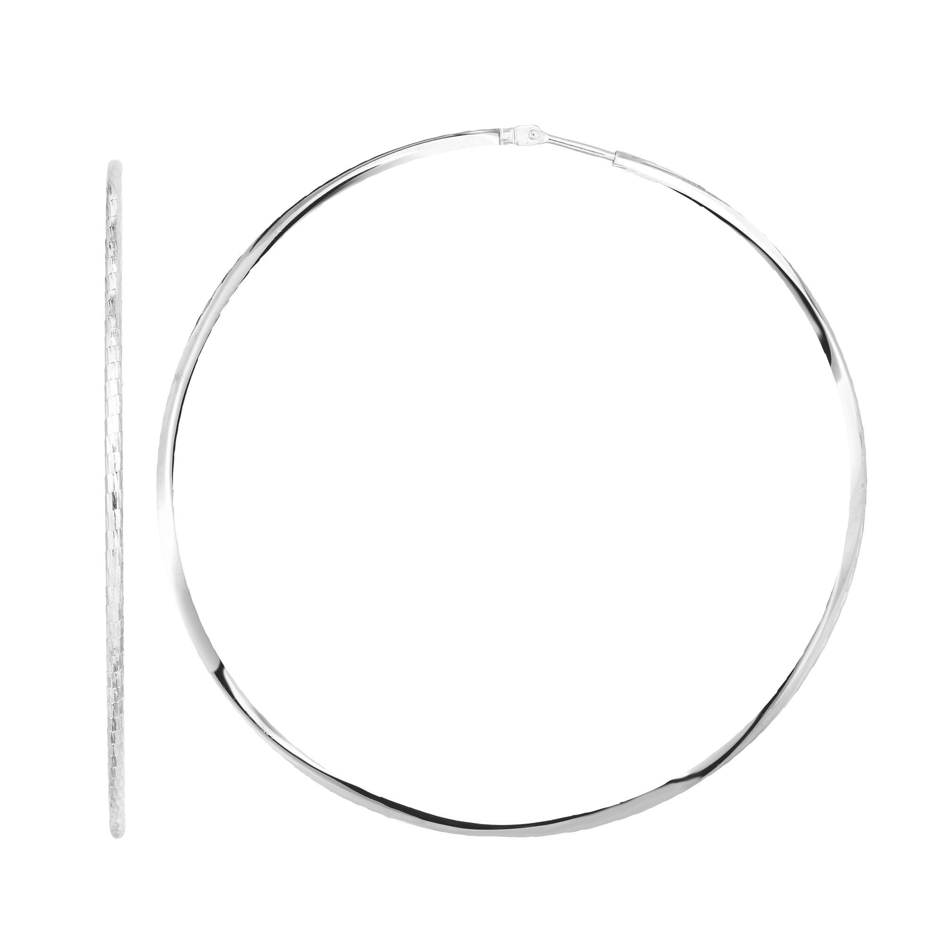 Royal Chain Silver 60mm Diamond Cut Endless Earring AGER8169