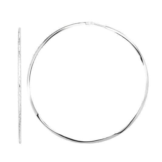 Royal Chain Silver 60mm Diamond Cut Endless Earring AGER8169