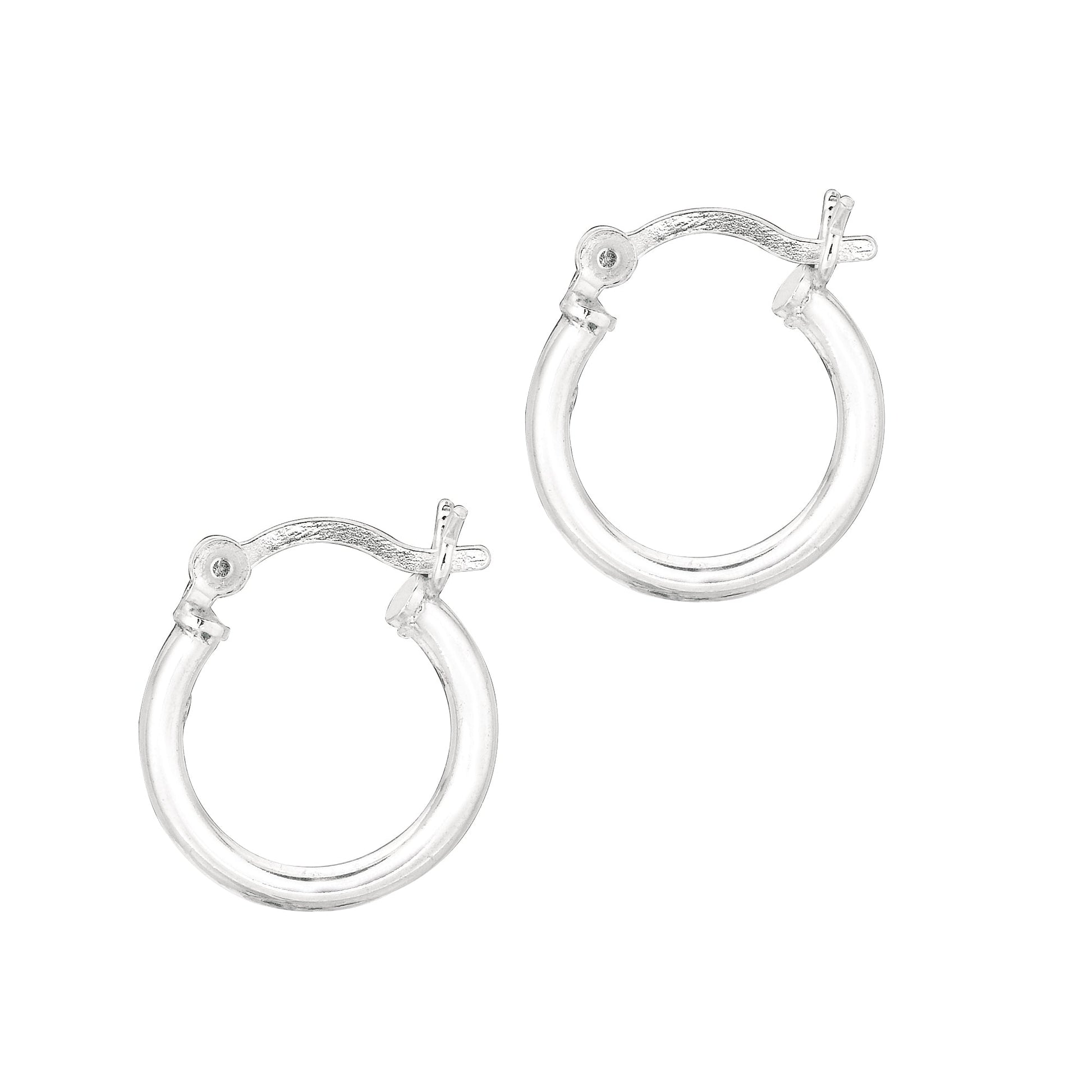 Royal Chain Silver 2x10mm Hoop Earring AGLT210