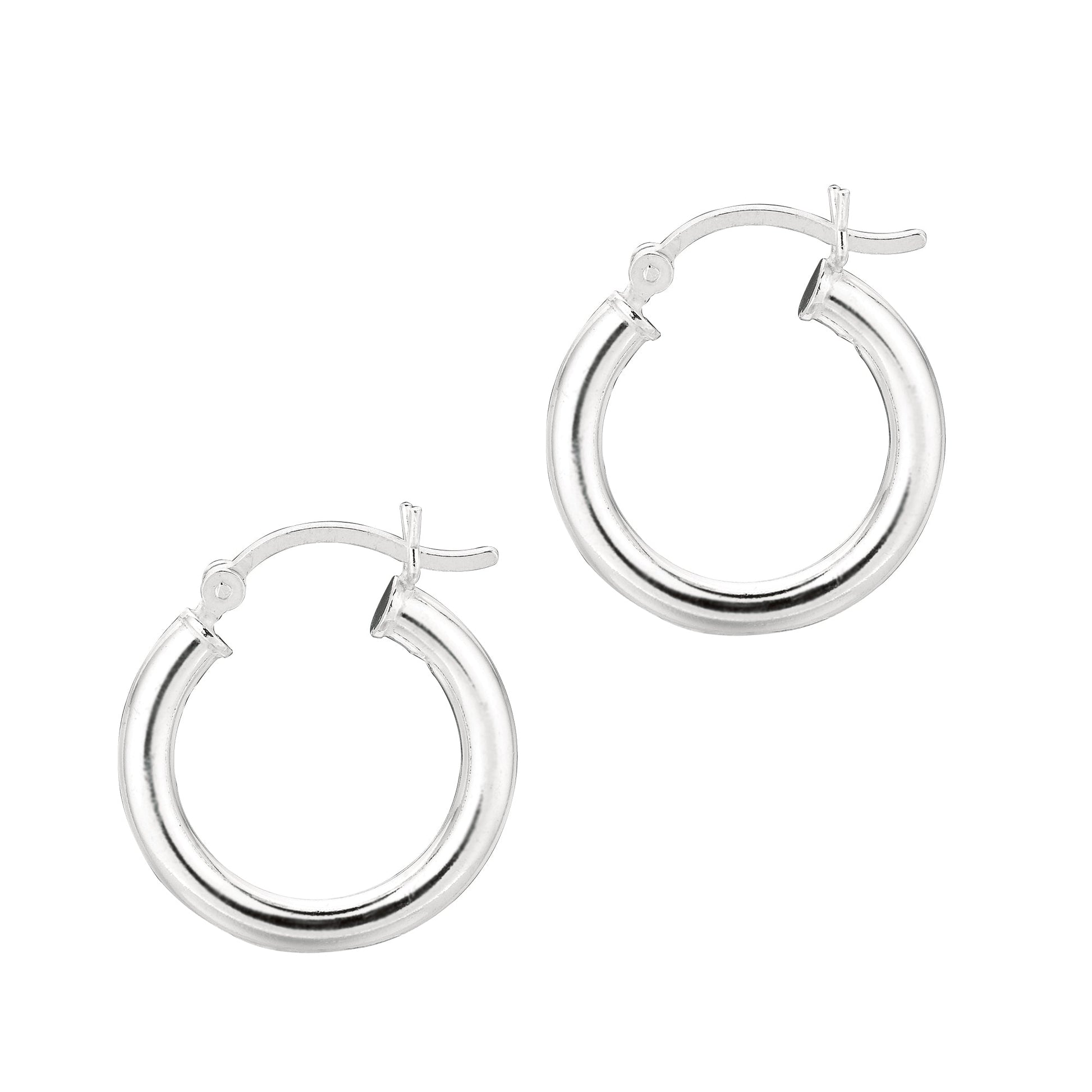 Royal Chain Silver 2x10mm Hoop Earring AGLT210
