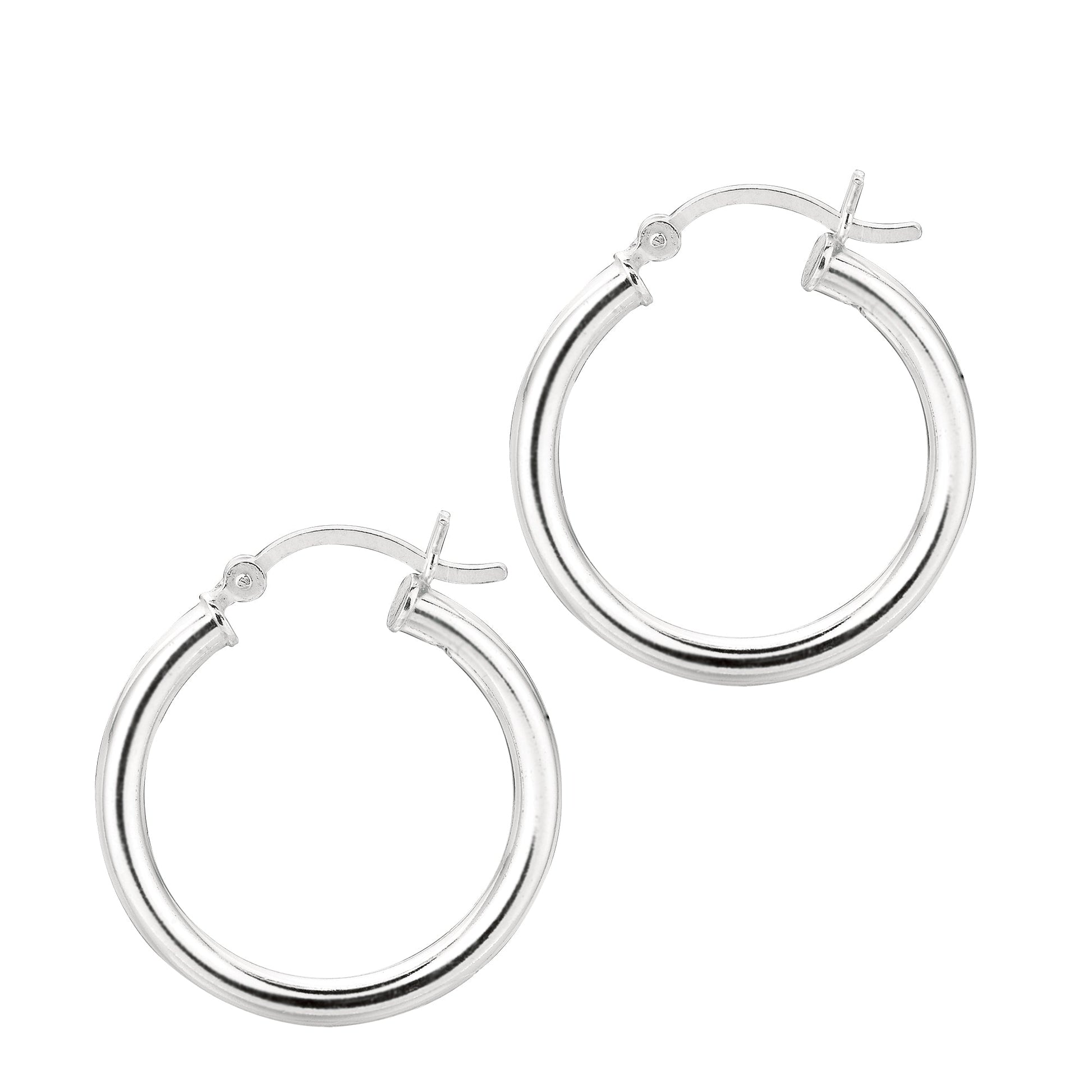Royal Chain Silver 2x10mm Hoop Earring AGLT210
