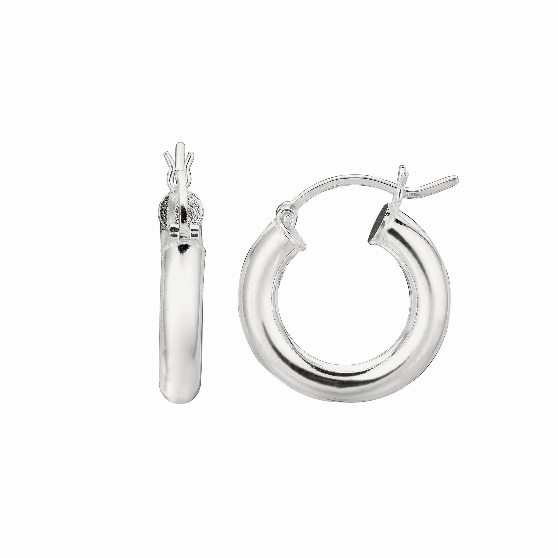 Royal Chain Silver 2x10mm Hoop Earring AGLT210