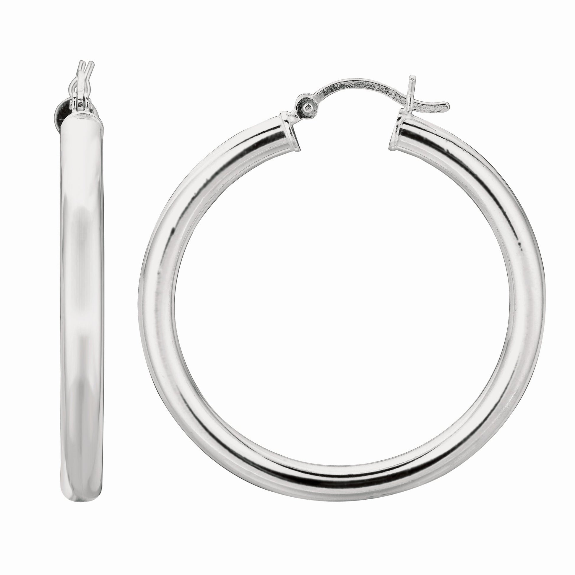 Royal Chain Silver 2x10mm Hoop Earring AGLT210
