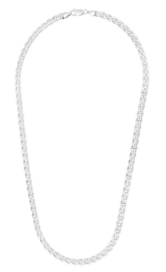 Royal Chain Silver 5.6mm Concave Mariner Chain AGM150