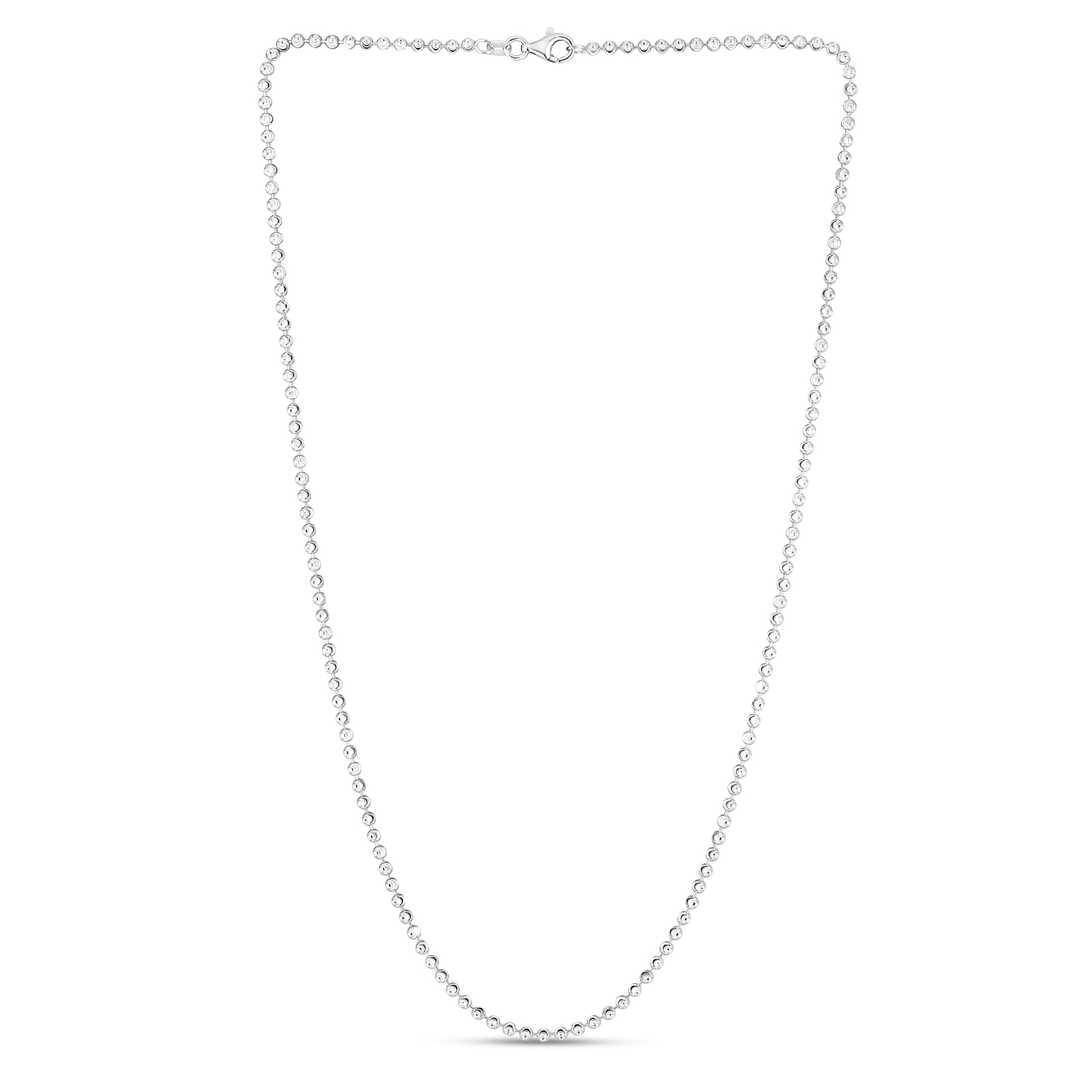 Royal Chain Sterling Silver 2.5mm Moon-cut Bead Chain AGMOON250
