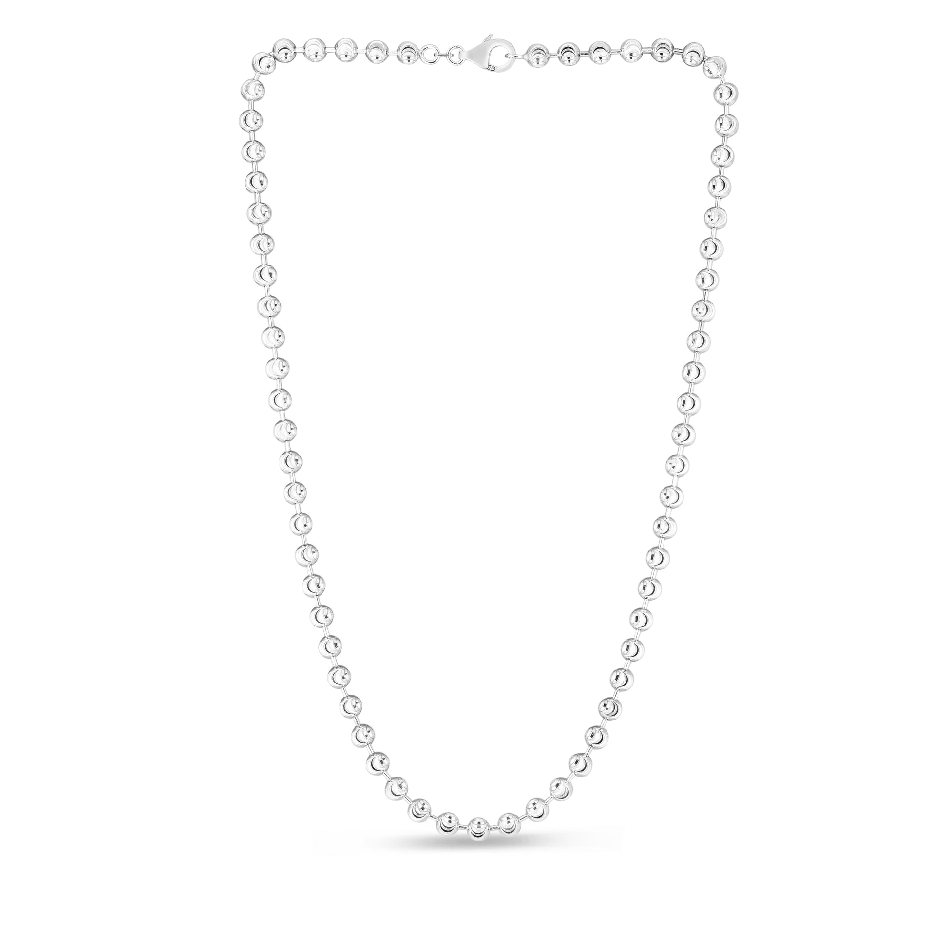 Royal Chain Sterling Silver 5mm Moon-cut Bead Chain AGMOON500