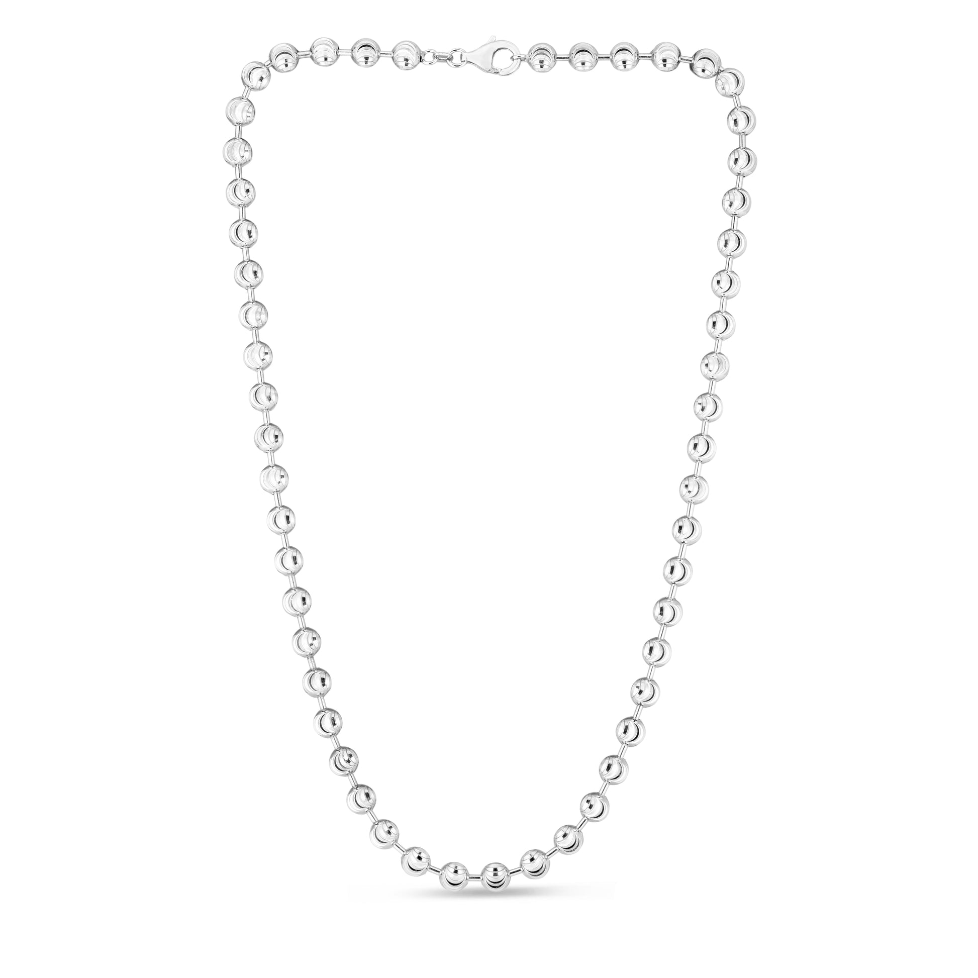 Royal Chain Sterling Silver 6mm Moon-cut Bead Chain AGMOON600