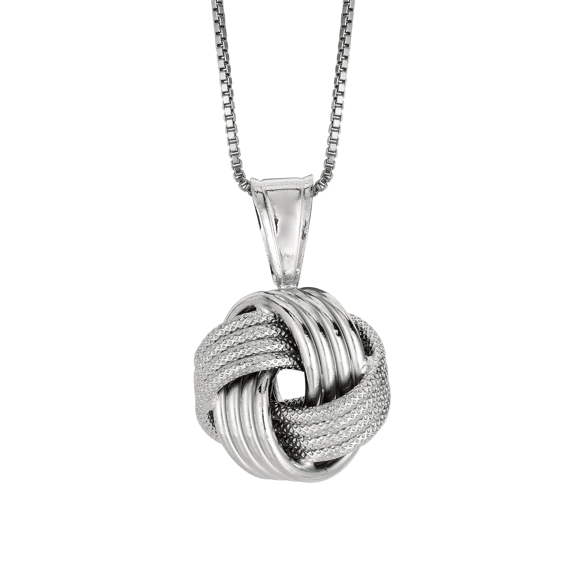 Royal Chain Silver Multirow Love Knot Necklace AGP465