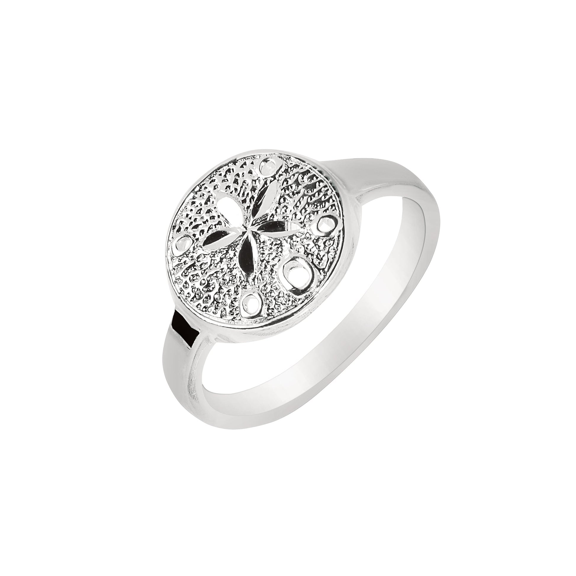 Royal Chain Silver Sand Dollar Ring AGR100
