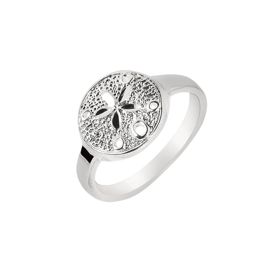 Royal Chain Silver Sand Dollar Ring AGR100