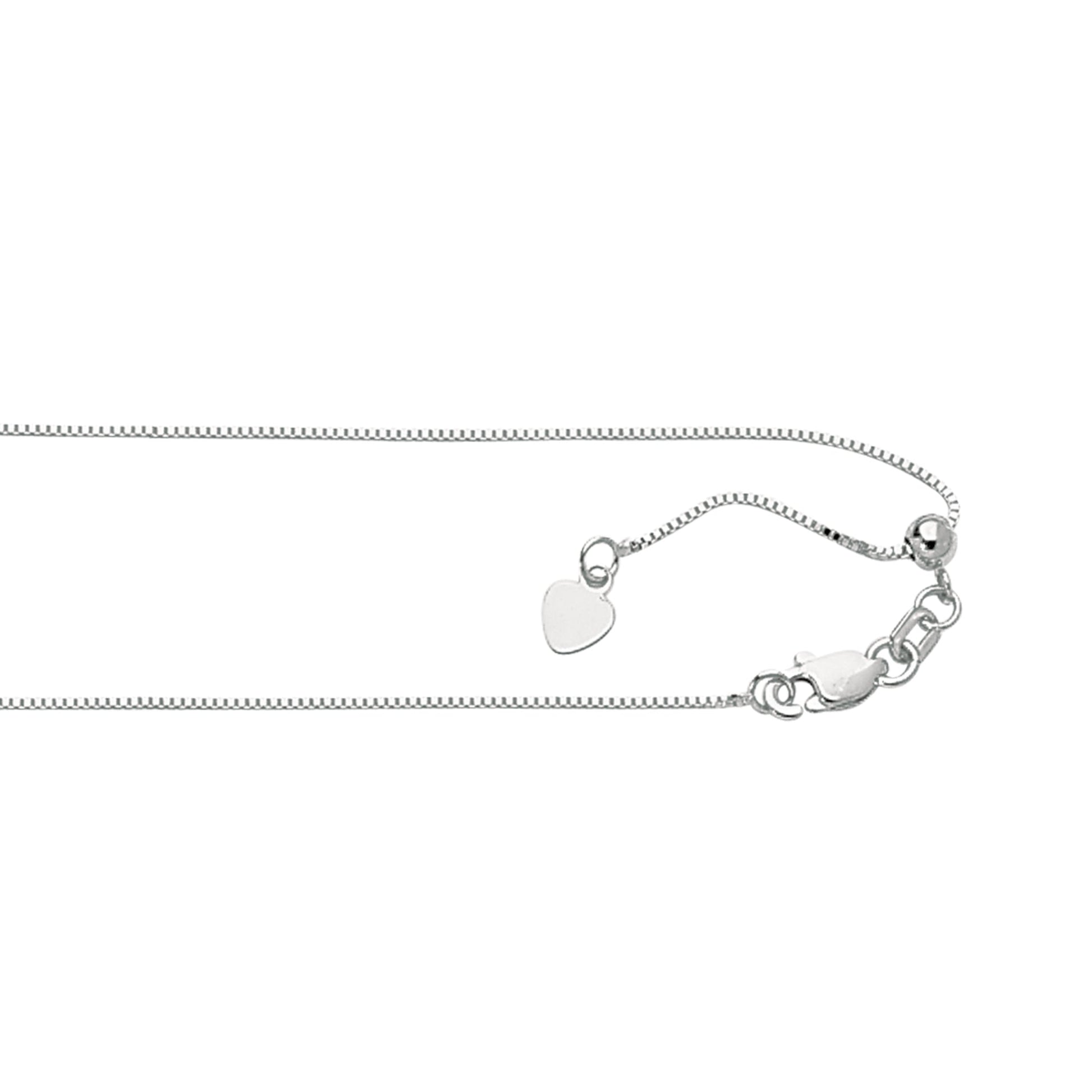 Royal Chain Silver 0.68mm Adjustable Box Chain AGRABOX048
