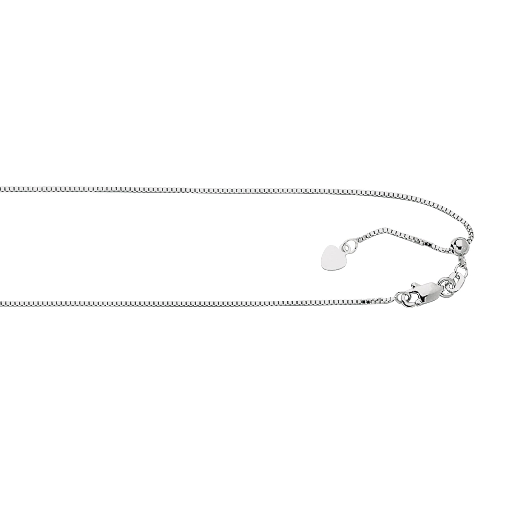 Royal Chain Silver 0.79mm Adjustable 30" Box Chain AGRABOX053