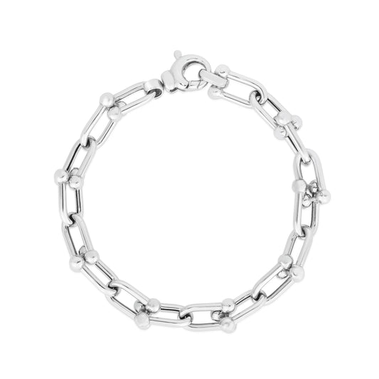 Royal Chain Silver Jax Link Bead Bracelet AGRC14214