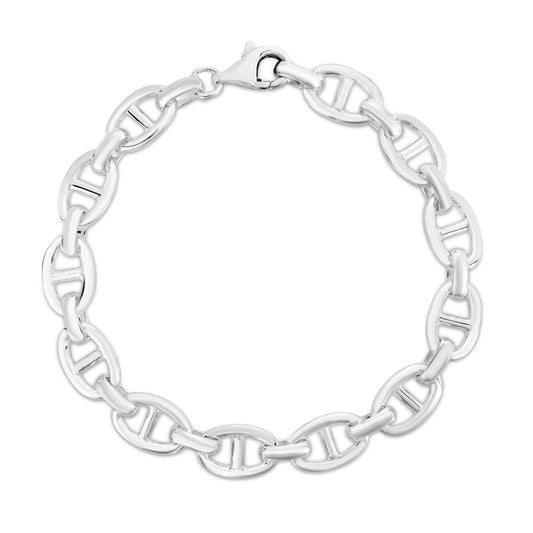 Royal Chain Silver 9mm Puffed Mariner Bracelet AGRC14732