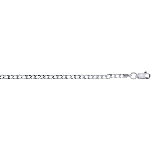 Royal Chain Silver 3mm Comfort Curb Chain AGRCRB080