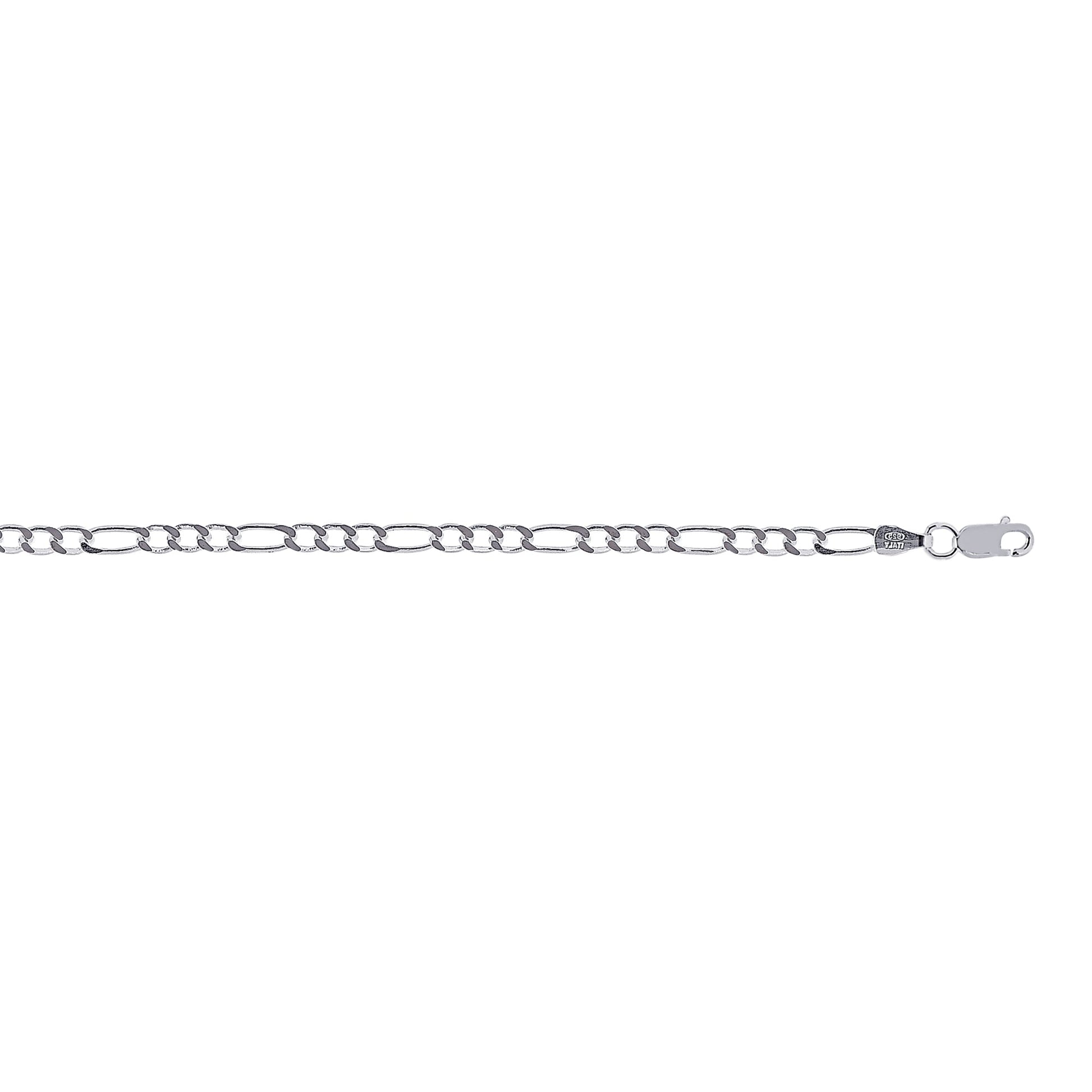 Royal Chain Silver 3mm Figaro Chain AGRFIG080