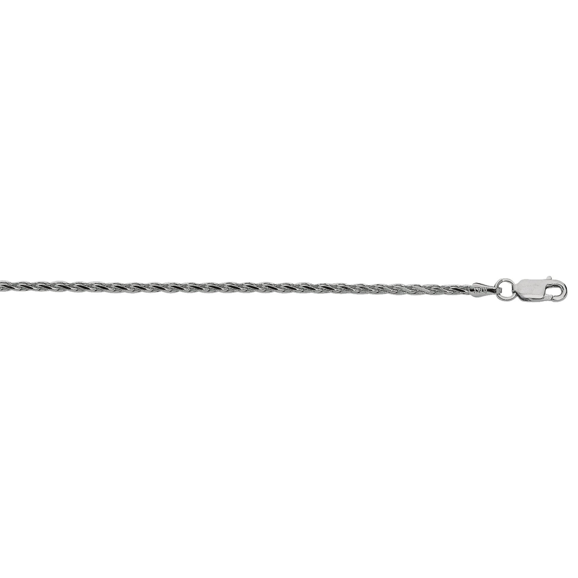 Royal Chain Silver 2.2mm Diamond Cut Wheat Chain AGRSP060