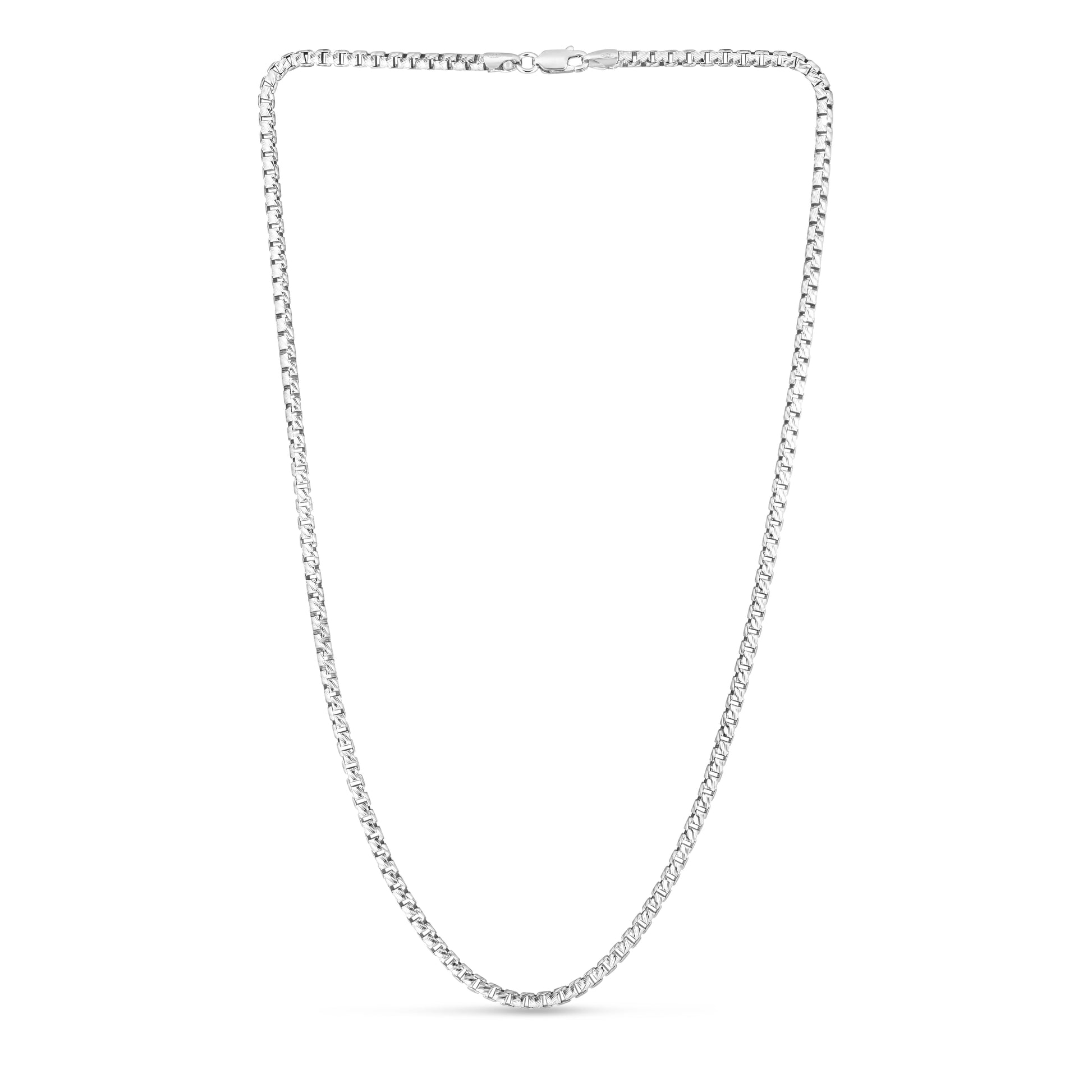 Royal Chain Sterling Silver 2.9mm Rockstar Cut Round Box Chain AGRT050