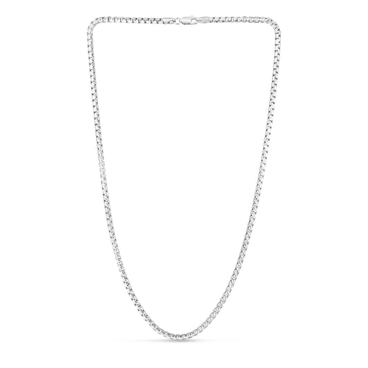 Royal Chain Sterling Silver 2.9mm Rockstar Cut Round Box Chain AGRT050