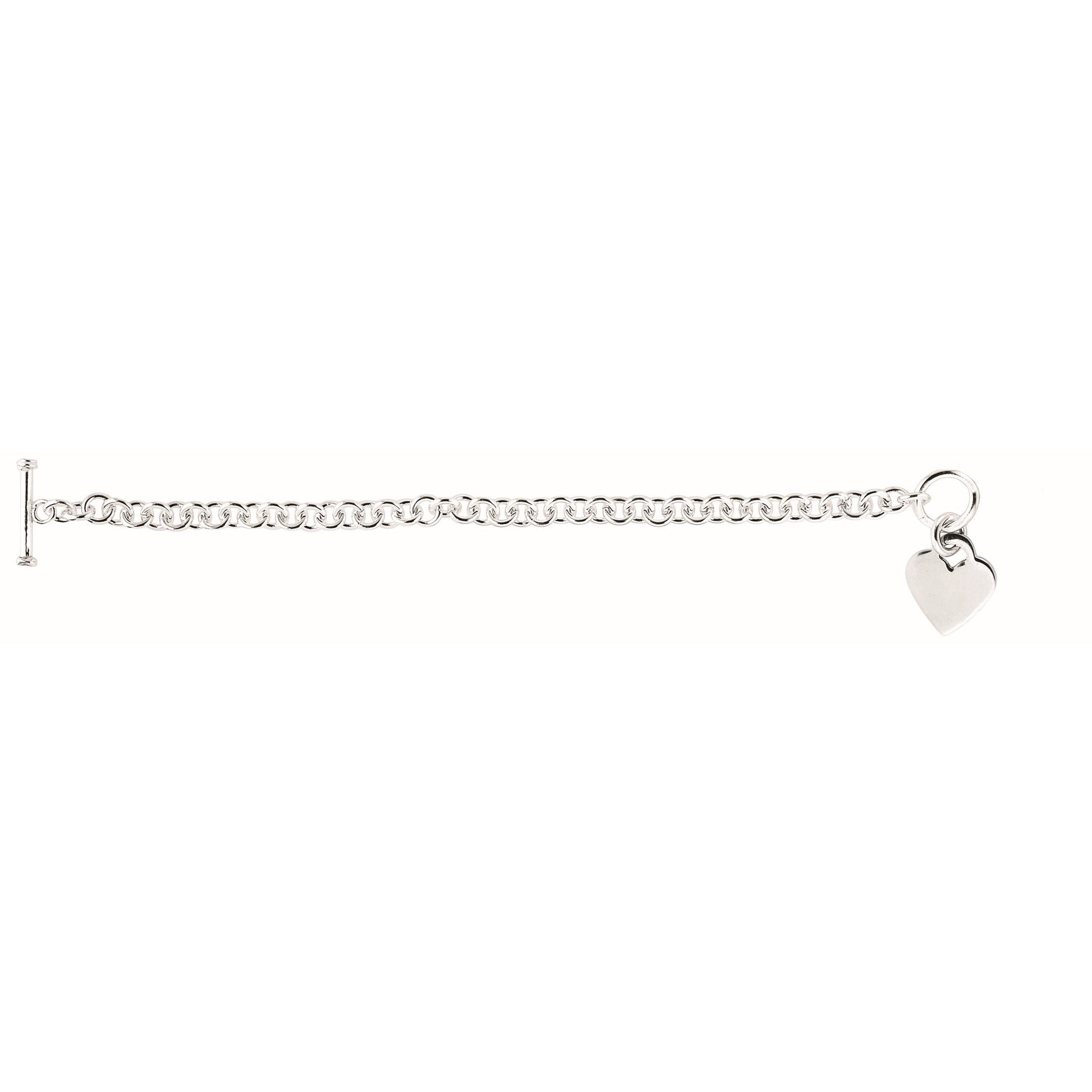 Royal Chain Silver Small Heart Toggle AGRTG1000