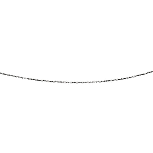 Royal Chain Silver Bead and Bar Anklet AGW146