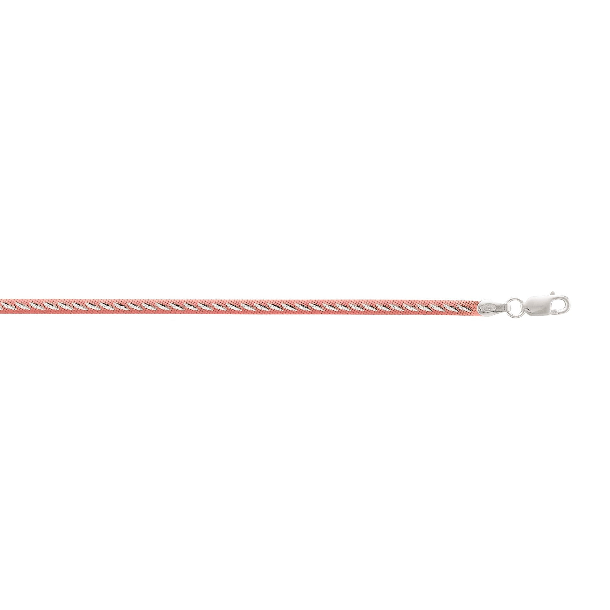 Royal Chain Silver Two-tone Snake Chain Inspired Anklet AGW63