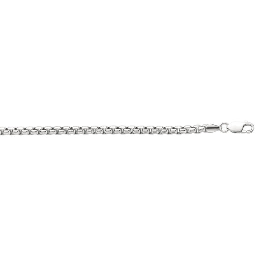 Royal Chain Silver 3.8mm Round Box Chain AGW639