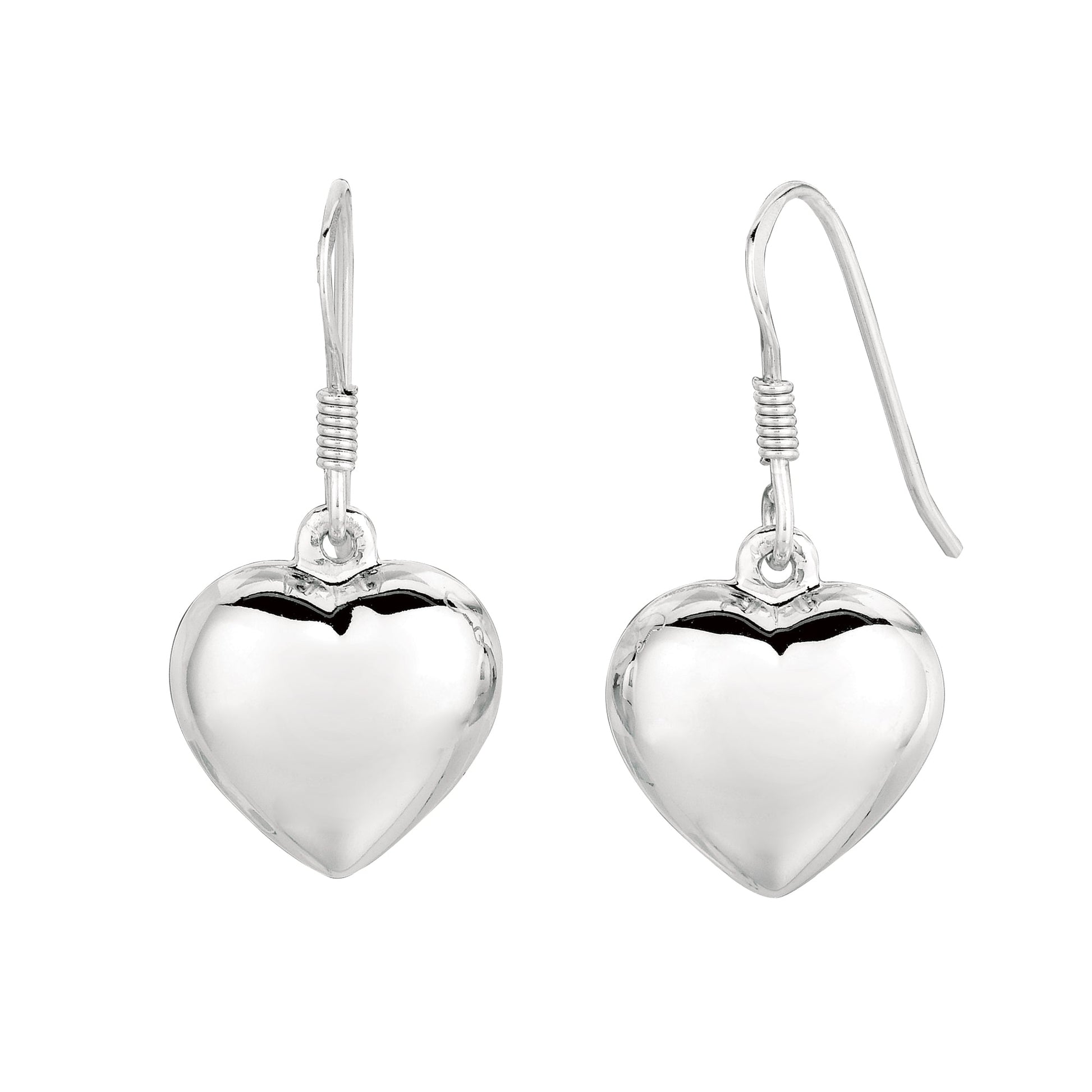 Royal Chain Silver Puff Heart Earring AGWE542