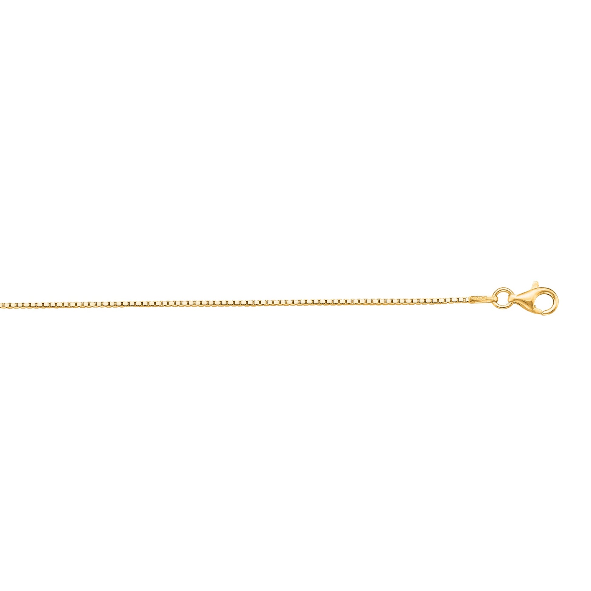 Royal Chain Silver 1.1mm Yellow Classic Box Chain AGYBOX019