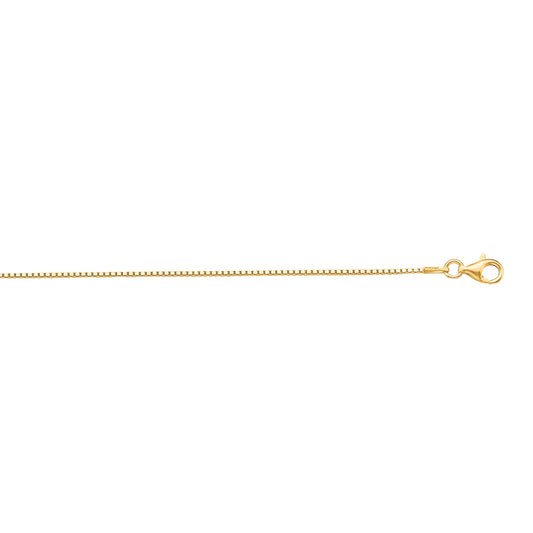 Royal Chain Silver 1.1mm Yellow Classic Box Chain AGYBOX019