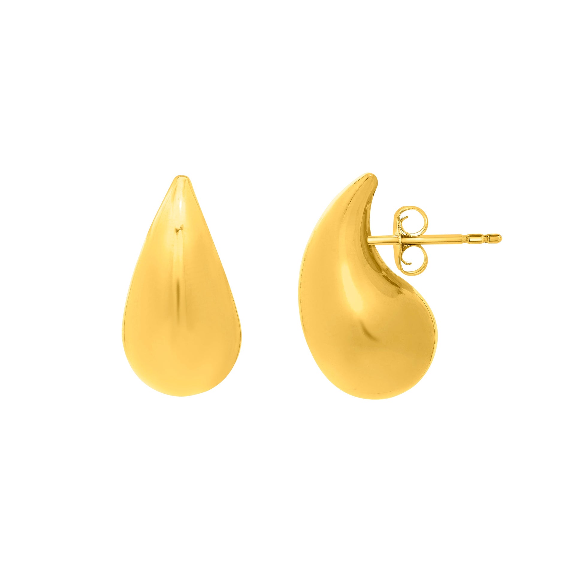 Royal Chain Silver Plated Puffed Teardrop Earring AGYE15952