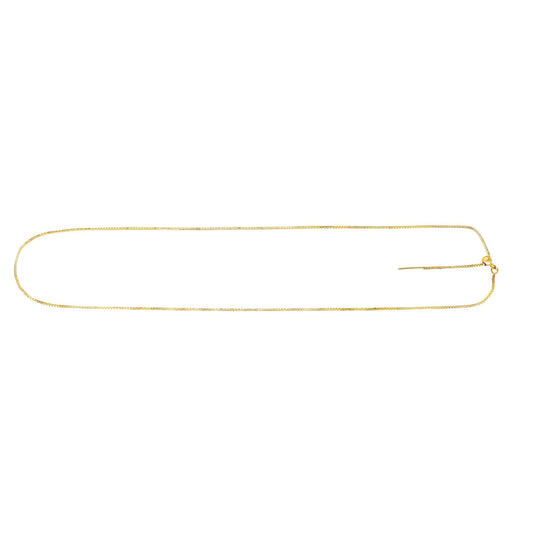 Royal Chain 14K Gold .95mm Endless Adjustable Concave Box Chain AJBOX063