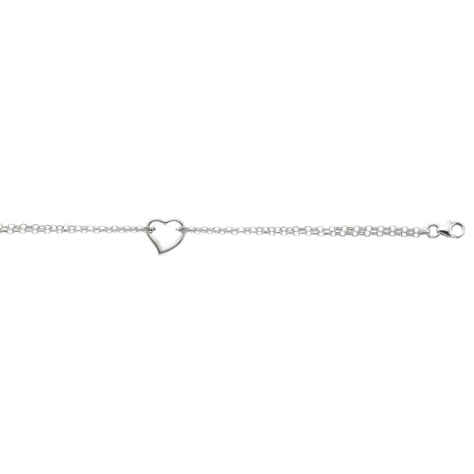 Royal Chain 14K Gold Open Heart Anklet ANK12
