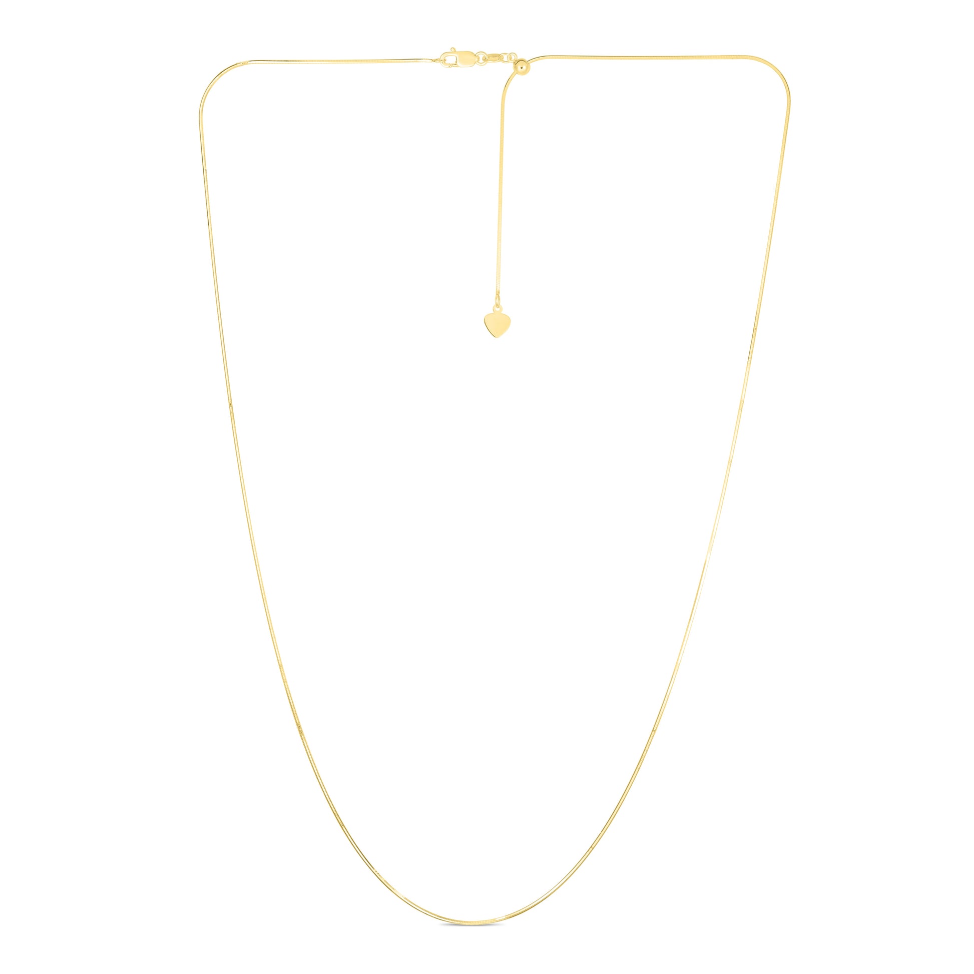 Royal Chain 14K Gold 0.80mm Adjustable Octagonal Snake Chain AOCT1