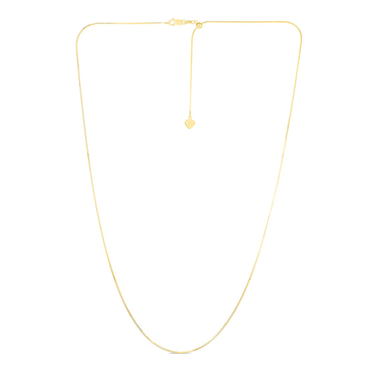 Royal Chain 14K Gold 0.80mm Adjustable Octagonal Snake Chain AOCT1