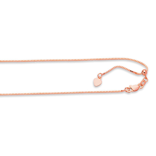 Royal Chain 14K Gold 0.85mm Adjustable Box Chain APBOX1