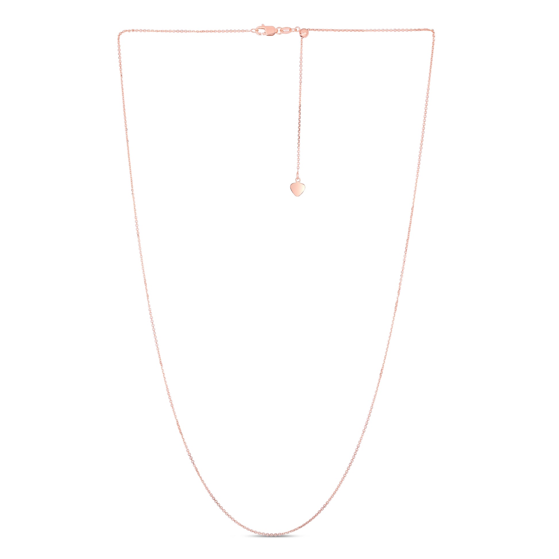Royal Chain 14K Gold 1.1mm Adjustable Diamond Cut Cable Chain APKCAB1