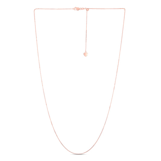 Royal Chain 14K Gold 1.1mm Adjustable Diamond Cut Cable Chain APKCAB1