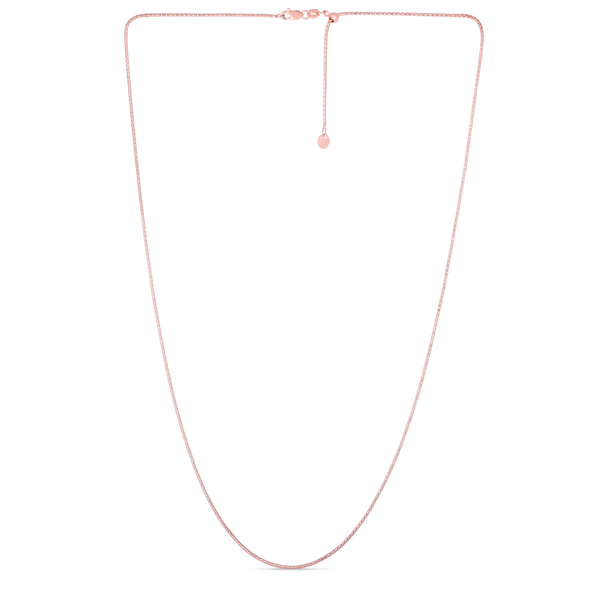 Royal Chain 14K Gold 1.3mm Adjustable Popcorn Chain APRPC030