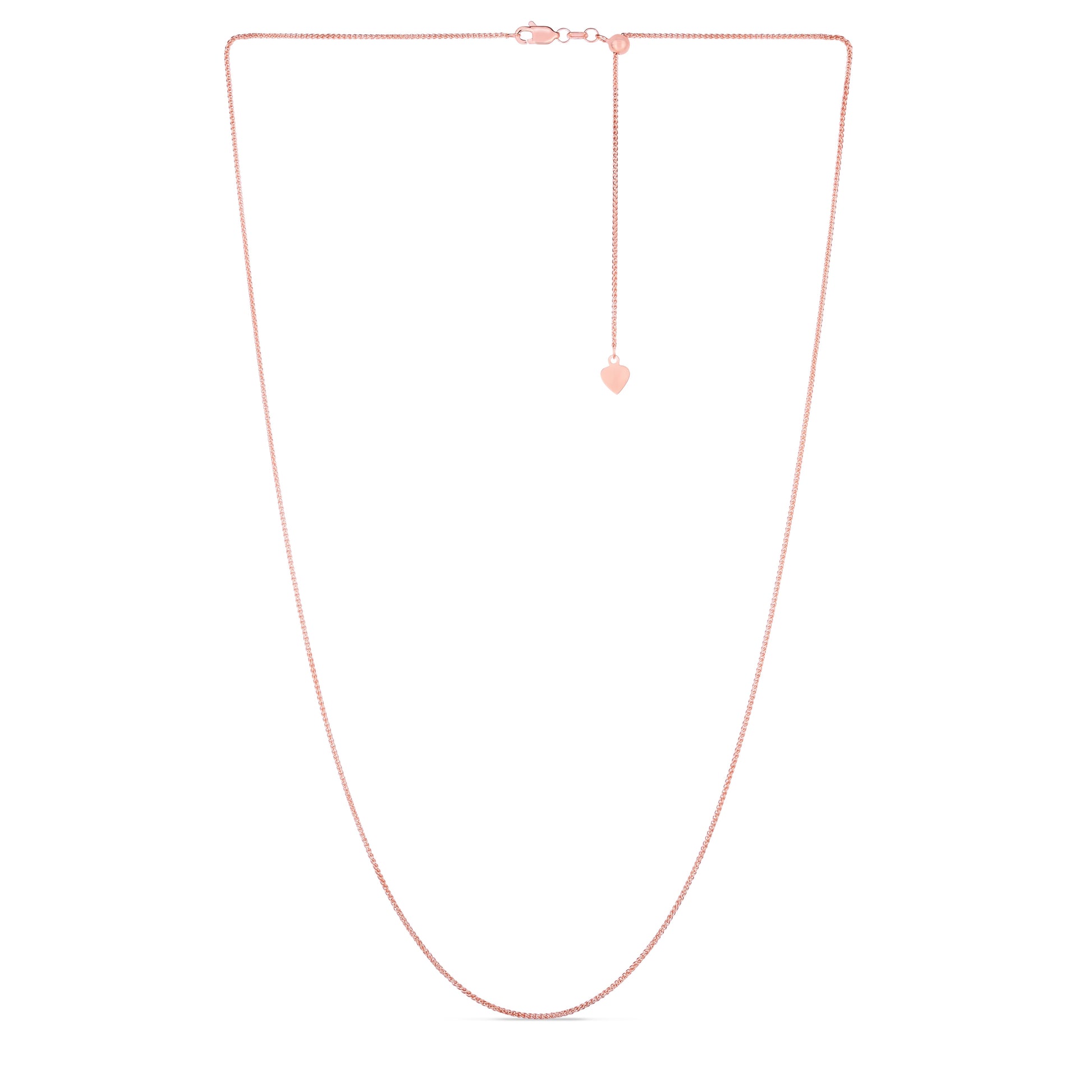 Royal Chain 14K Gold 1mm Adjustable Wheat Chain APRW1