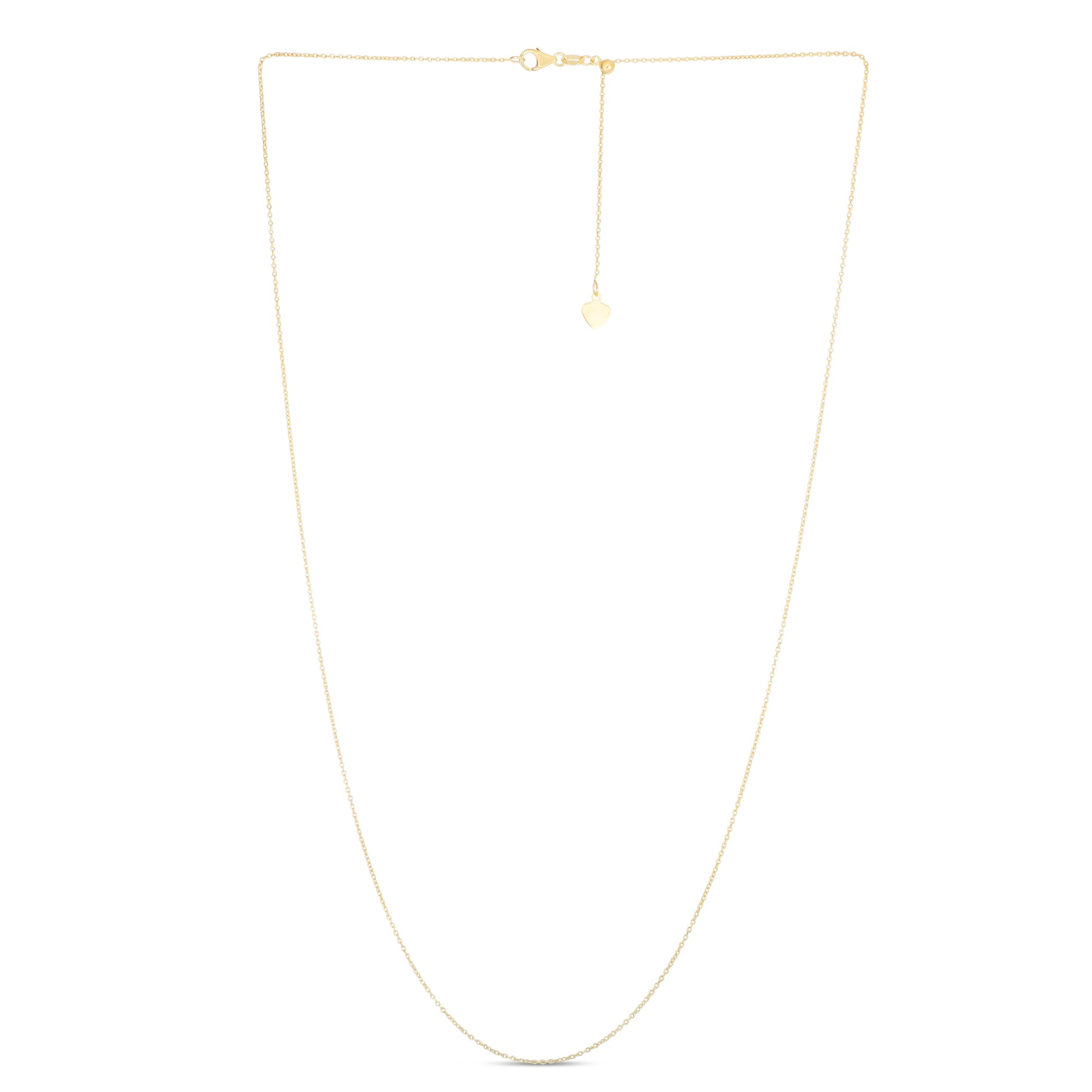 Royal Chain 14K Gold 0.97mm Adjustable Cable Chain ARF025