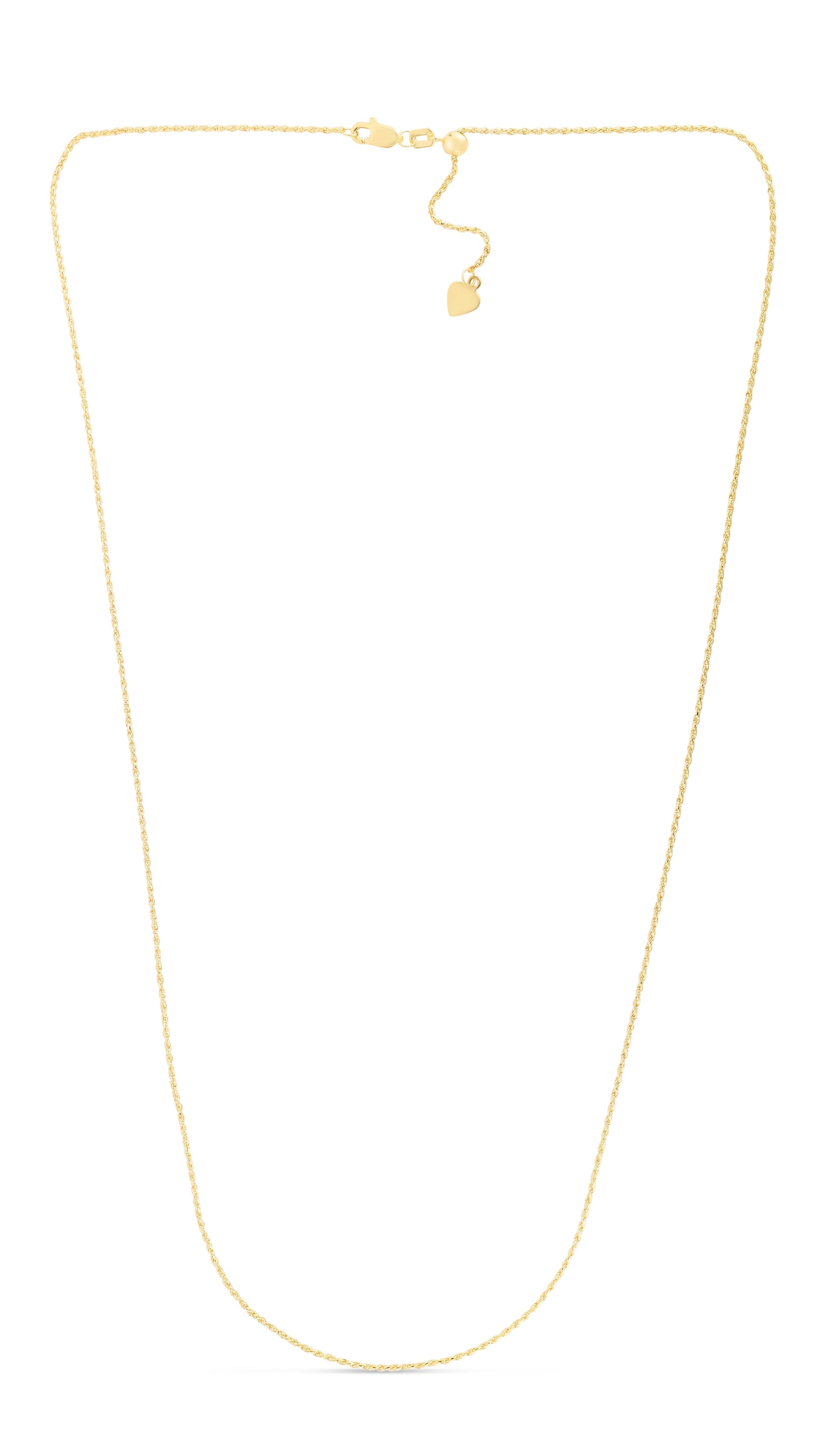 Royal Chain 14K Gold 0.95mm Adjustable Rope Chain AROY1