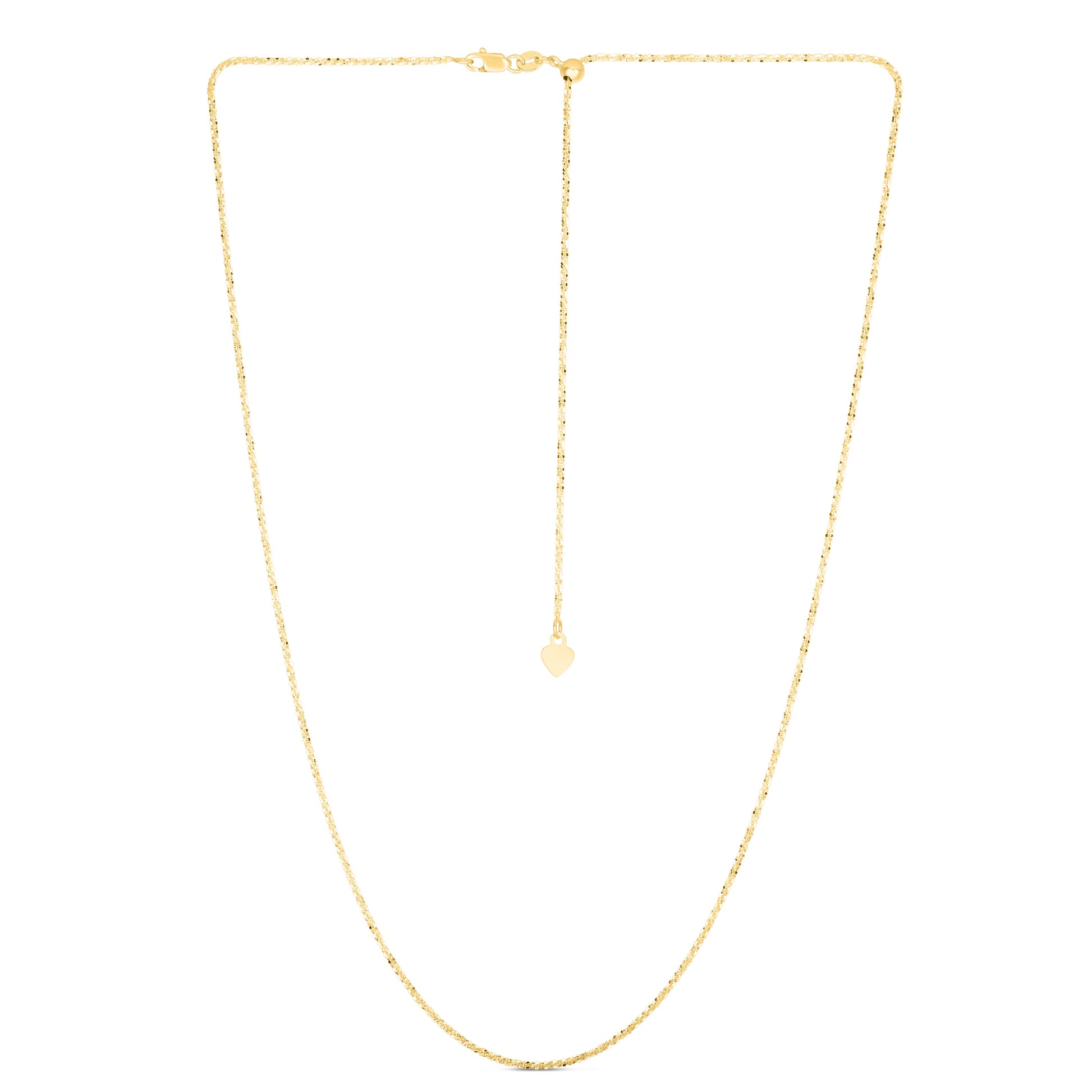 Royal Chain 14K Gold 1.2mm Adjustable Sparkle Chain ASC025