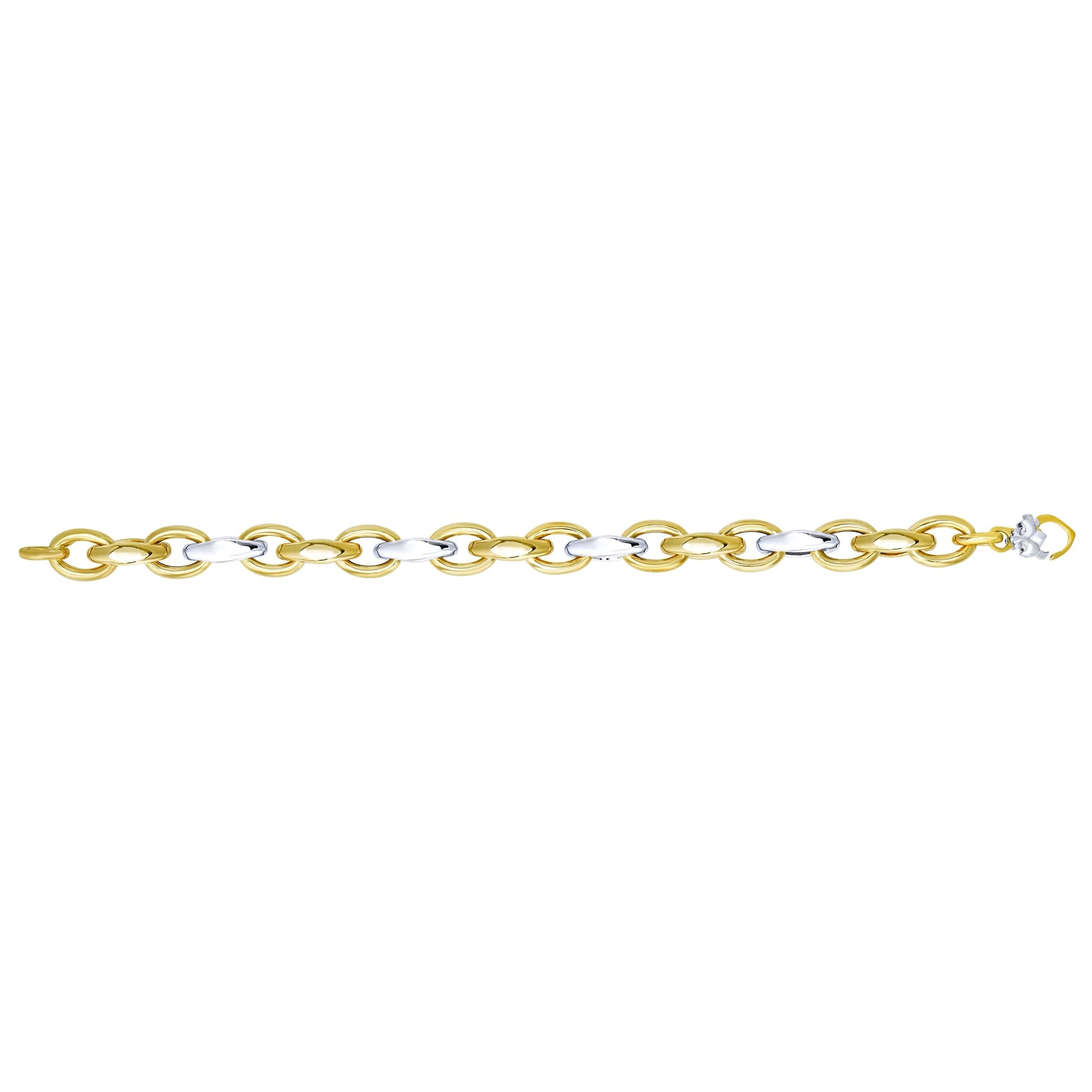 Royal Chain 14K Two-tone Gold Alternating Three Plus One Heritage Link AUF1022