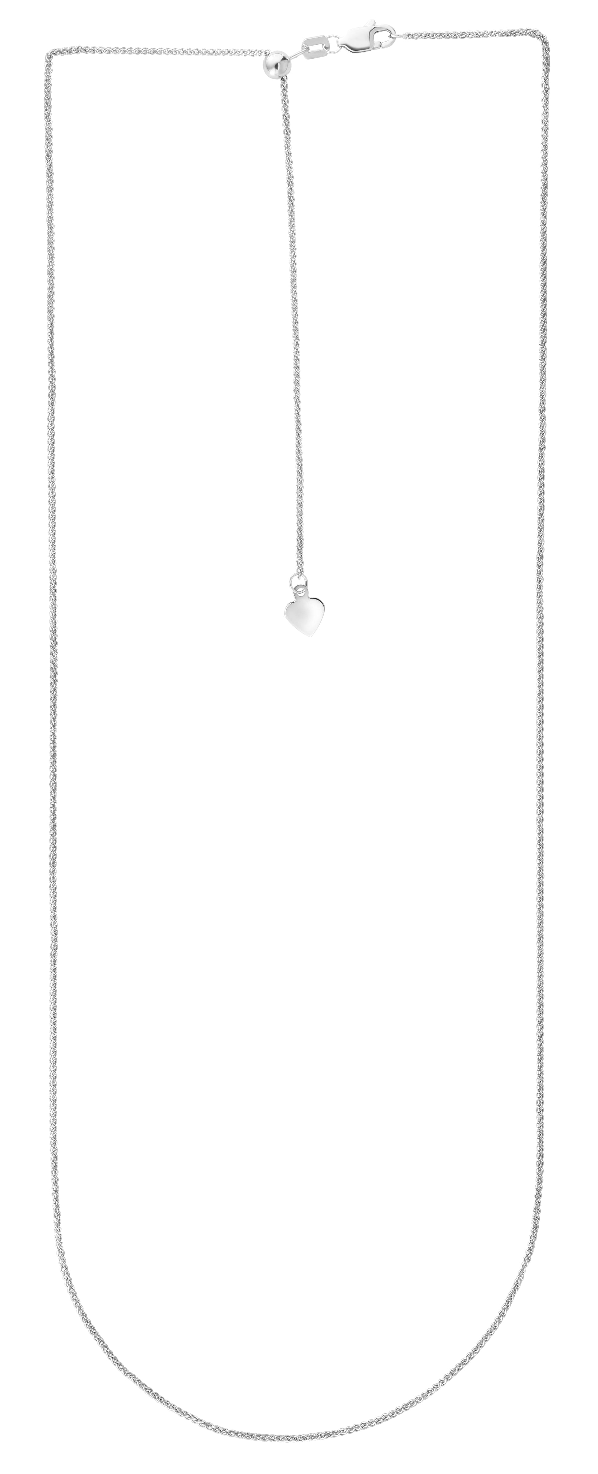 Royal Chain 14K Gold 1mm Adjustable Wheat Chain AWSP1