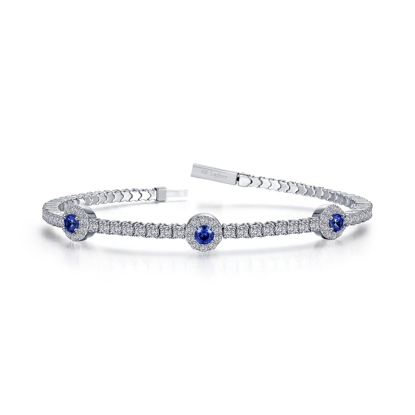 3.20 CTW Halo Station Flexible Tennis Bracelet