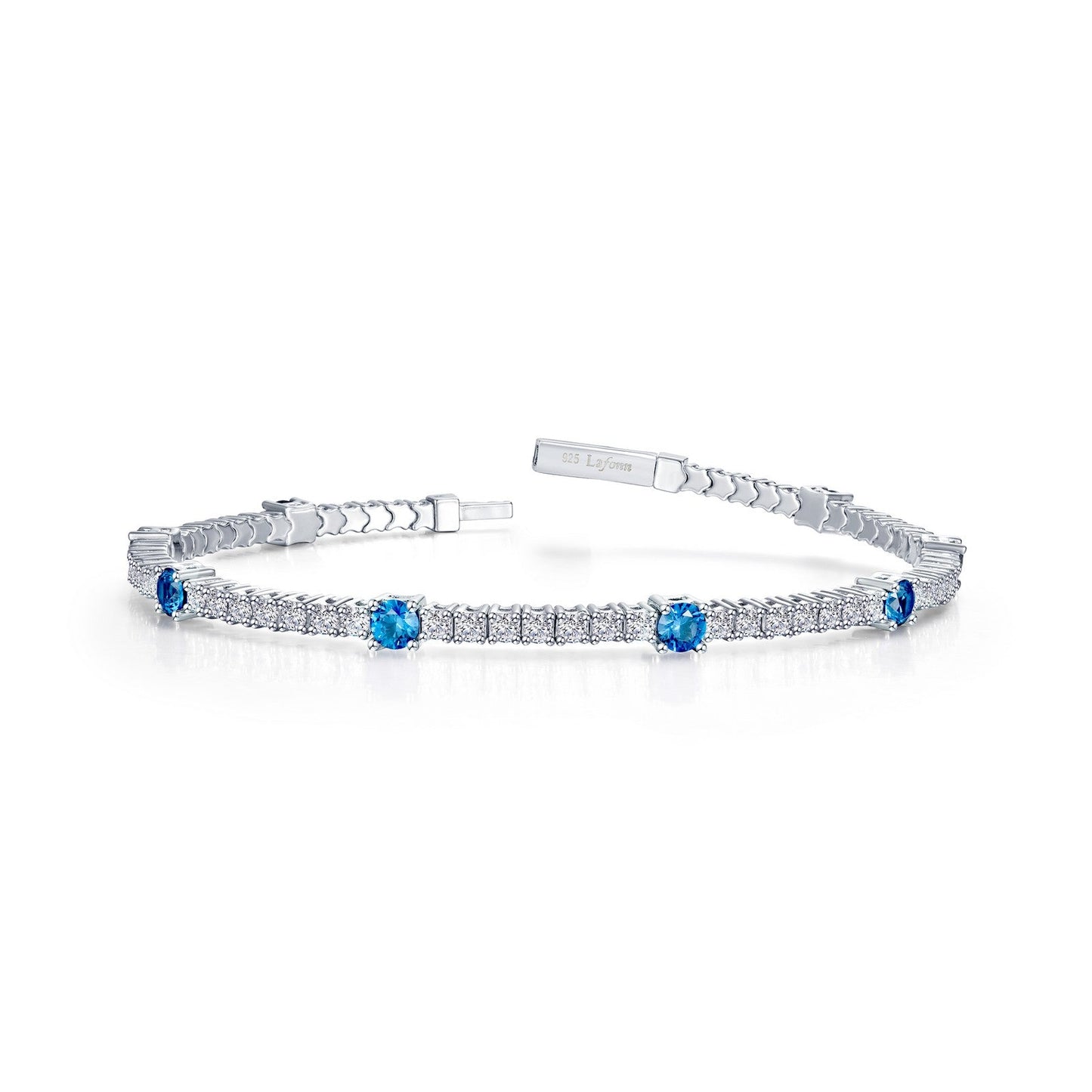 2.90 CTW Halo Station Flexible Tennis Bracelet