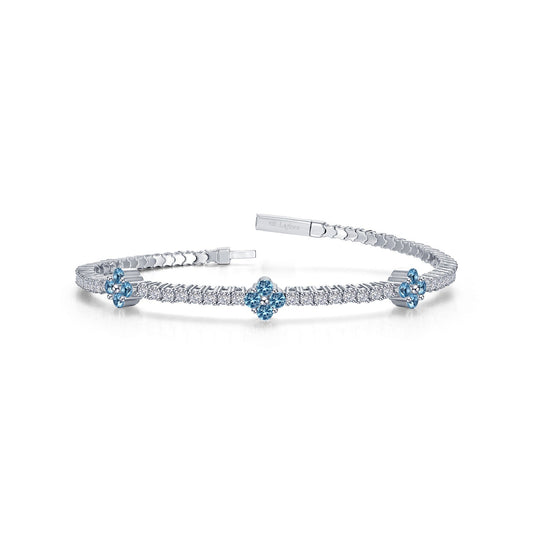 3.90 CTW Station Flexible Tennis Bracelet