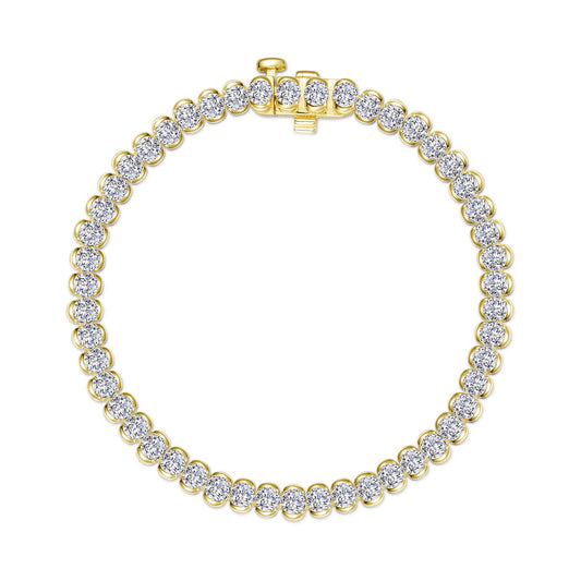 Lafonn 5.5 CTW Aria Half- Bezel Tennis Bracelet