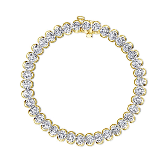 Lafonn 9.5 CTW Aria Half- Bezel Tennis Bracelet